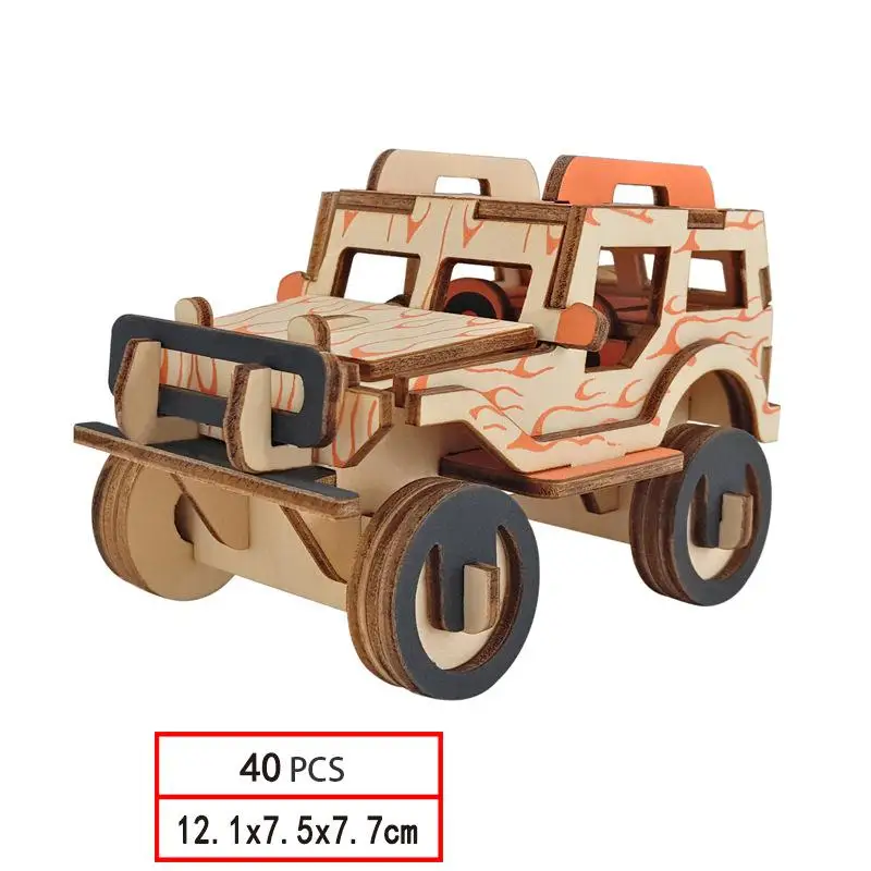 Деревянная 3D-головоломка для мальчика детская игрушечная машинка подарки сделай