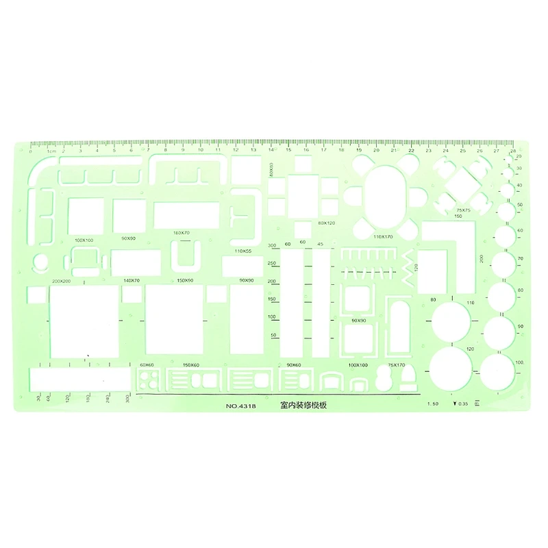 

Plastic Circles Square Geometric Template Ruler Stencil Measure Tool Students 1XCE