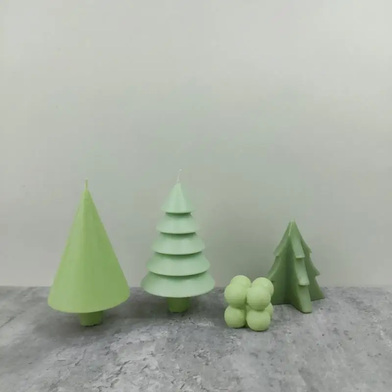 Plastic Candle Mold Christmas Tree Durable Making DIY Wedding Dinner | Дом и сад