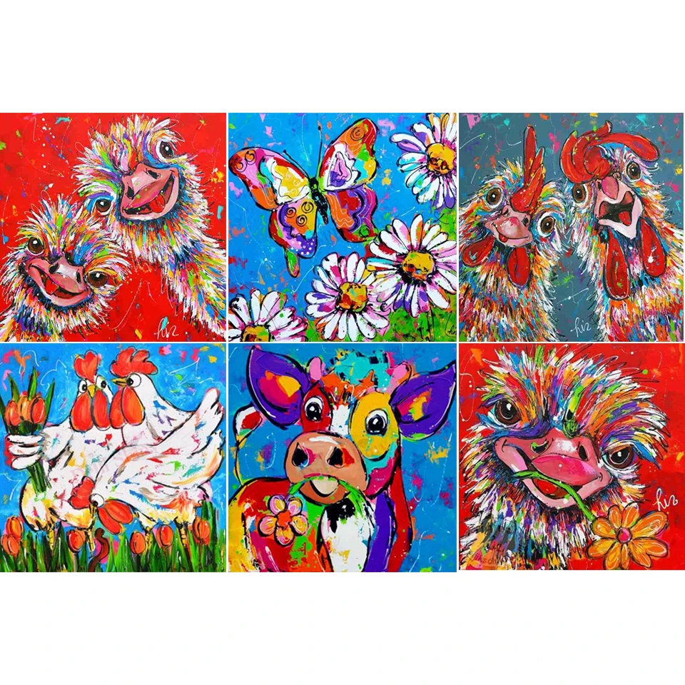 

5D DIY watercolor animal diamond painting rhinestone picture full square diamond embroidery gift mosaic cross stitch decoration