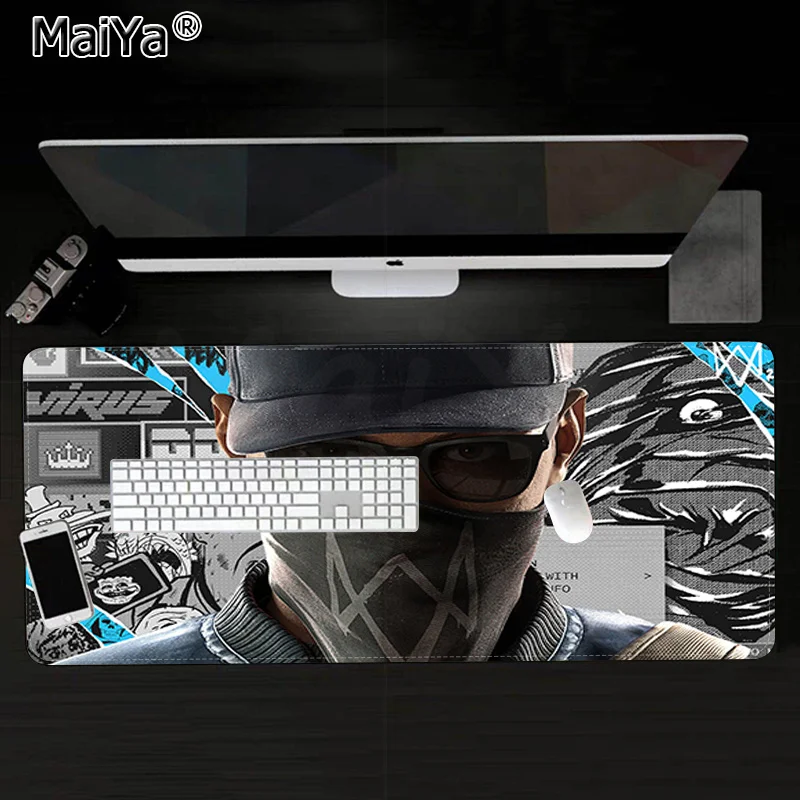 

Maiya Watch Dogs Rubber Mouse Durable Desktop Mousepad Speed/Control Version Large Gaming Mouse Pad