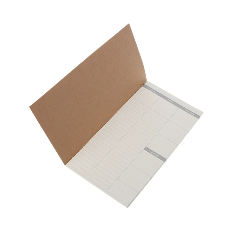 

NEW Kraft Cover Weekly Planner Diary Journal Memo Notebook Note Pad School Office