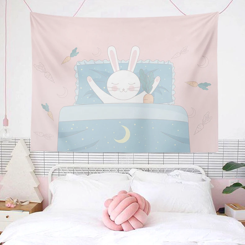 Милый гобелен с героями мультфильмов животных современный скандинавский