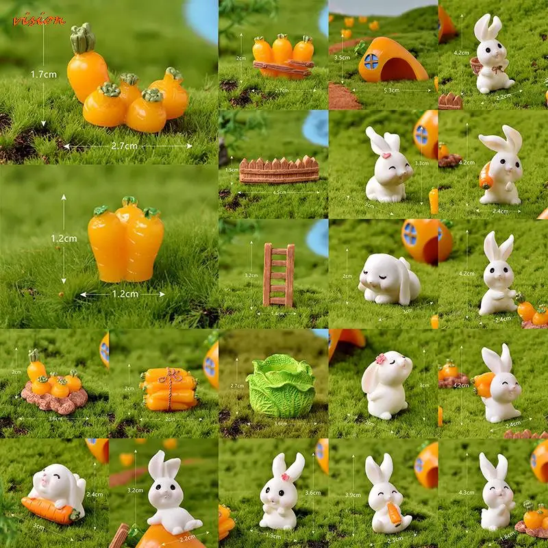 

Fairy-Garden-Supplies Rabbit Figurine Micro Landscape DIY Home Decor Miniature Fairy Garden Decor