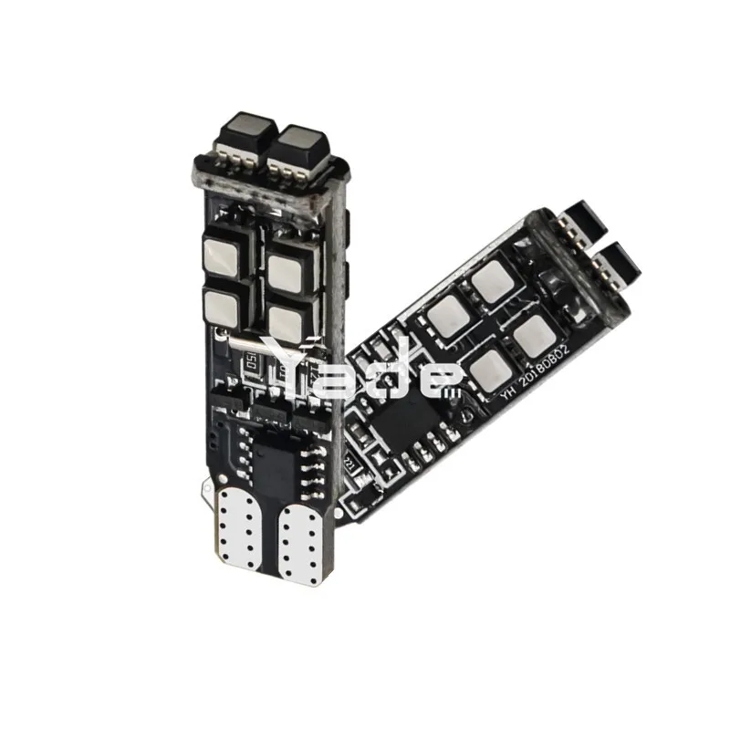 Автомобильные светодиодные лампы T10 RGB 3535 10smd RF цветная полоса удаленный взрыв