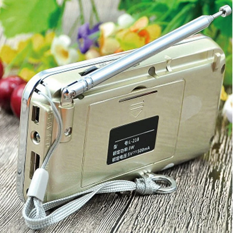 Портативный мини стерео ЖК цифровой FM радиоприемник со светильник кой и