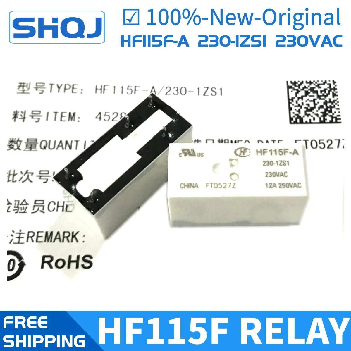 HF relay HF115F-A 230-1ZS1 230VAC 5PIN 12A новое оригинальное реле | Строительство и