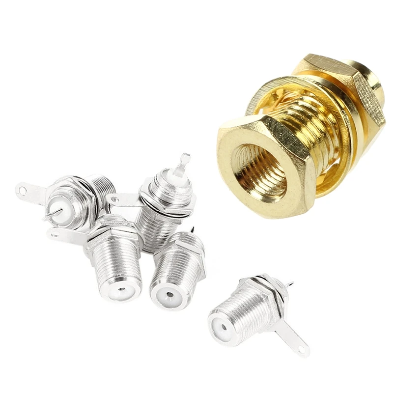 5 шт. F Тип монтажная панель гнездо припоя Разъем адаптер и SMA гайка переборка