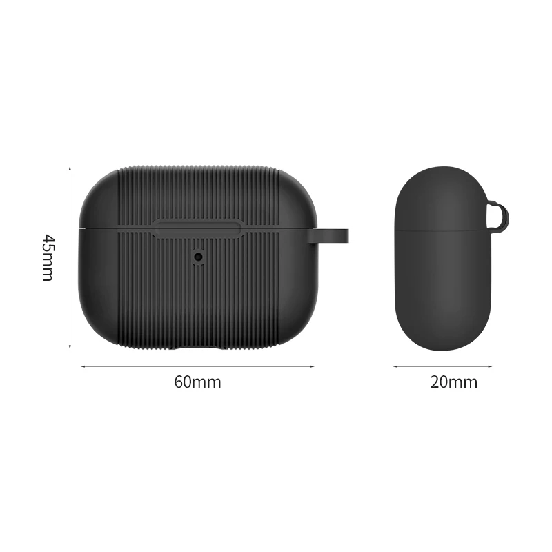 Мягкие силиконовые чехлы BUBM Airpods pro противоударные Беспроводные наушники с Bluetooth