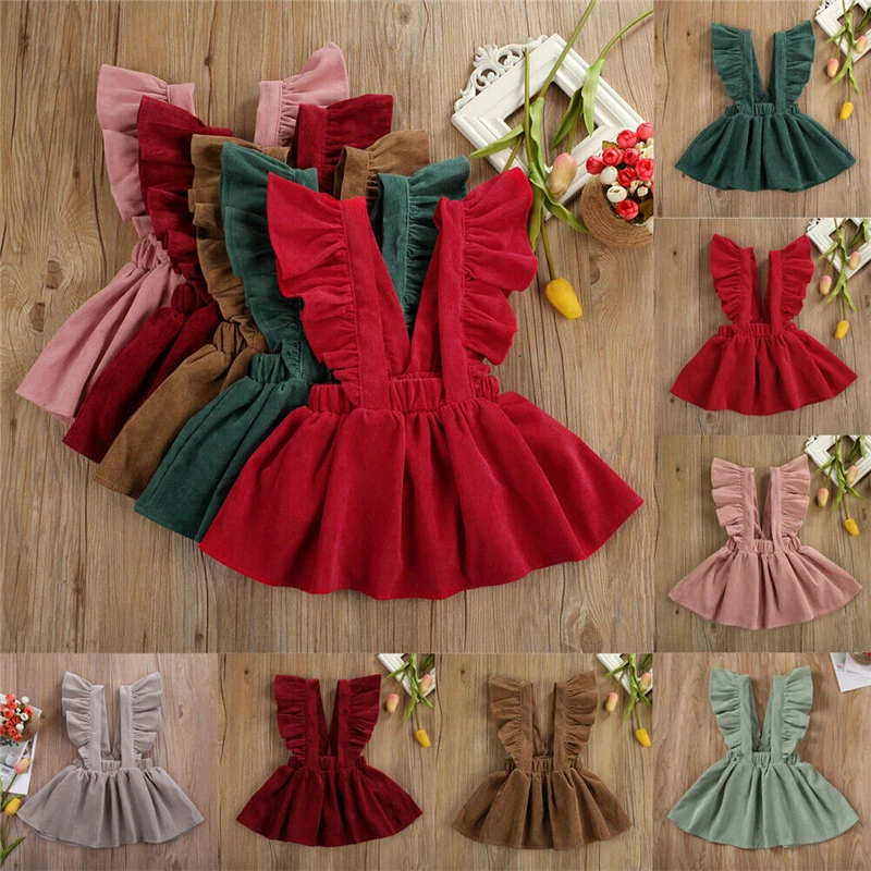 Милое детское платье для девочек вельветовое платье-пачка принцессы одежда