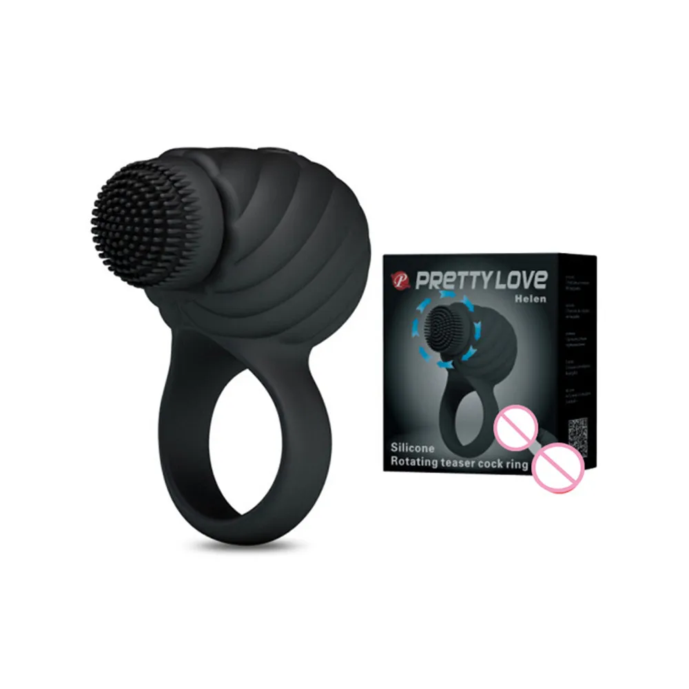 3 скорости вращающийся вибрирующий пенис кольцо USB перезаряжаемые кольца