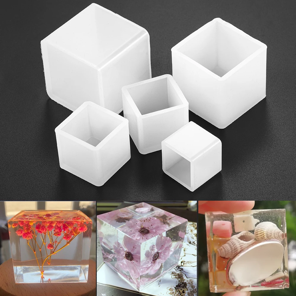 Формы для эпоксидной смолы 2-5 см белая прозрачная силиконовая квадратная форма