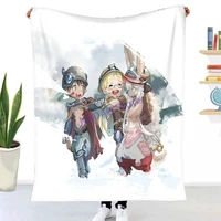 made in abyss nanachi reg riko print throw blanket sheets on the bed blanket on the sofa decorative lattice bedspreads sofa