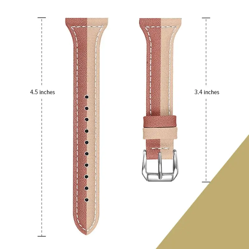OULUCCI ремешок из натуральной кожи для Fitbit versa, ремешок на запястье браслет fit bit Lite Verse 2 Band аксессуары - Цвет: beige brown
