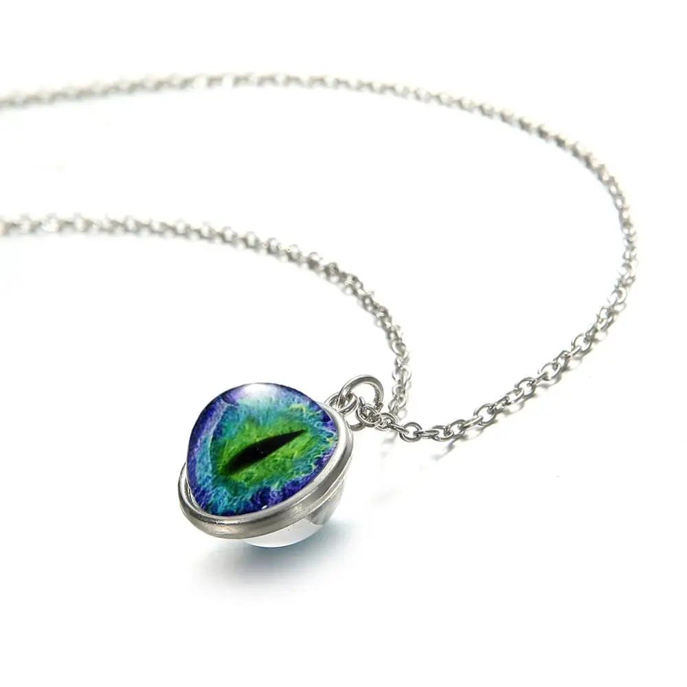 Азиатских несколько Цвет &quotDragon Eye&quot двусторонняя колье в последних тенденциях