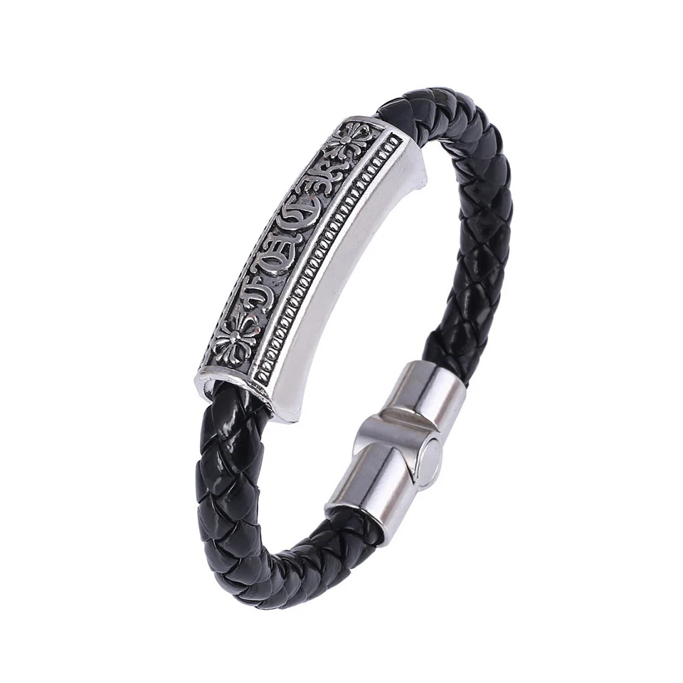 6 стильных кожаных веревочных браслетов в стиле хип-хоп, уличная культура, мужской браслет из искусственной кожи, модные трендовые мужские ювелирные изделия - Окраска металла: Style 4