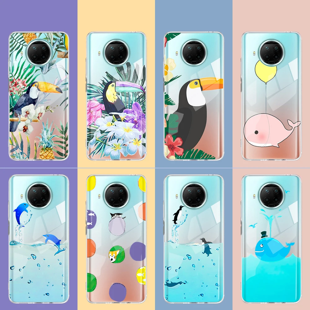 

Painted Transparent Case for Xiaomi Redmi 9A 9C 8 8A 7A Protective Case Note 9s 9 Pro Max 8T 7 8 Pro 10X Soft Silicone Back Case