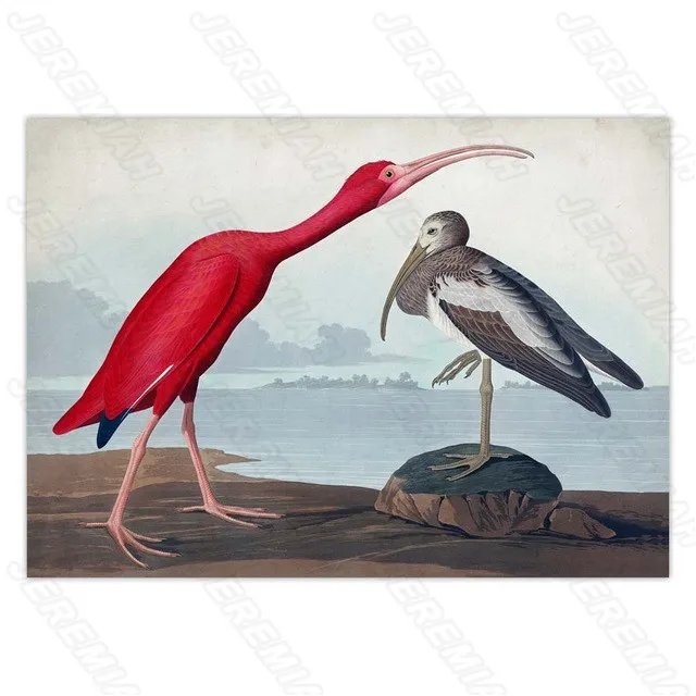 

Heron Duck Animal Oil Painting Poster Nordic Style Wall Art Canvas Print Painting Modern Living Room Decoration