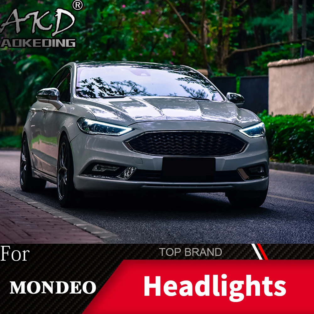 Светодиодный налобный фонарь для Ford Mondeo Fusion 2017-2020 фары Противотуманные