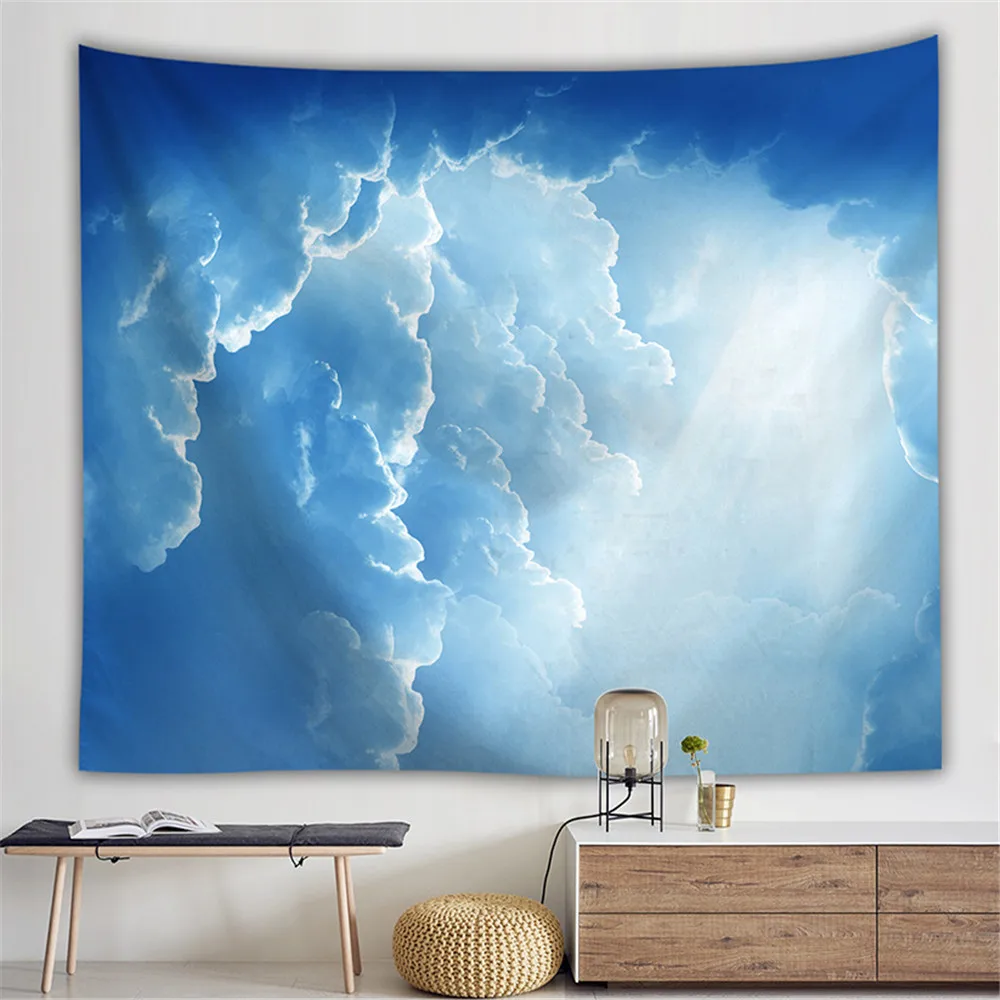 

Cloud Tapestry Bedside Wall Art Hanging Home Decor Tapestry Cloud Sleeping Traveling Camping Yoga Beach Throw Tapestry