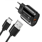 Внешний аккумулятор для быстрой зарядки 3,0, зарядное устройство, адаптер с европейской вилкой для Huawei P30 P20 Pro Honor 10X 9X 20 Lite Type-c, USB-кабель для передачи данных