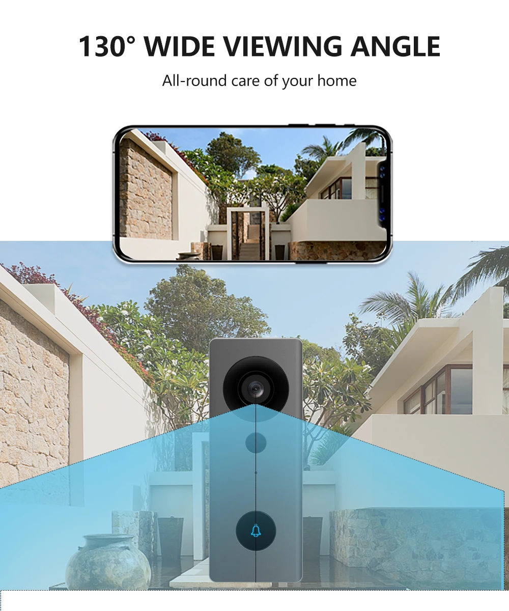 Дверной звонок Tuya для умного дома 1080P HD Wi-Fi | Безопасность и защита