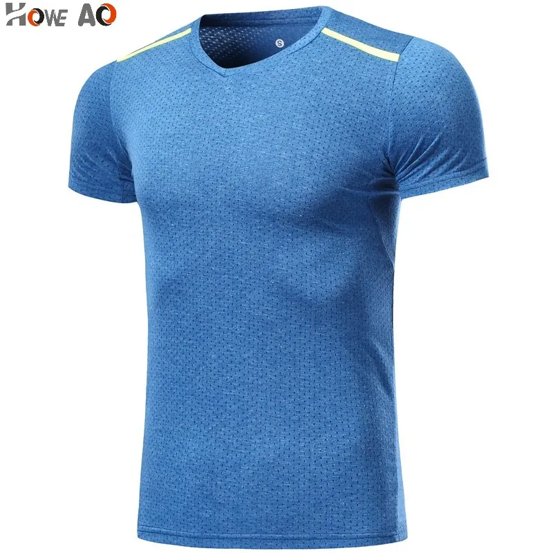 

HOWE AO Men's Running T-Shirts, Quick Dry Compression Sport T-Shirts, Fitness Gym Running Shirts Tees, Men's Soccer Jersey