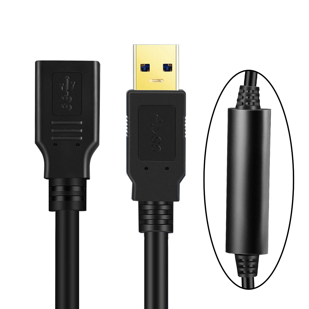 

Cablecc USB 3.0 Male to Female Extension GL3523 Repeater Cable