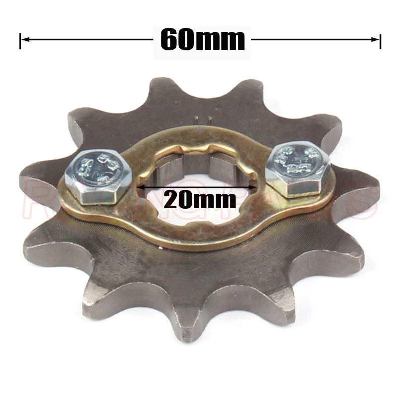 

520# Chain 20mm 10T - 20T Front Engine Sprocket For Loncin Zongshen Lifan Shineray 150 200 250cc ATV Quad Dirt Bike Motorcycle