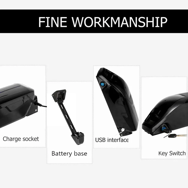 Новое поступление литиевая батарея для электровелосипеда 48 В 52 в 13 Ач 12 14 чехол