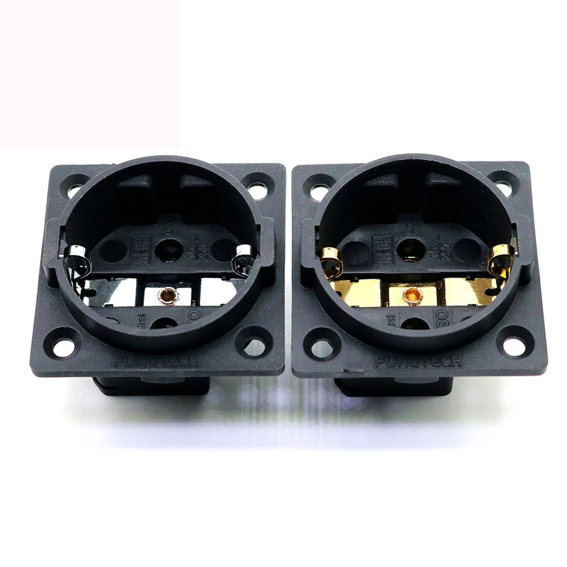 1 шт. Hi Fi аудио усилитель родий золото нейтральный FI E30 AC 250V 16A ЕС евро Штепсель 2 pin