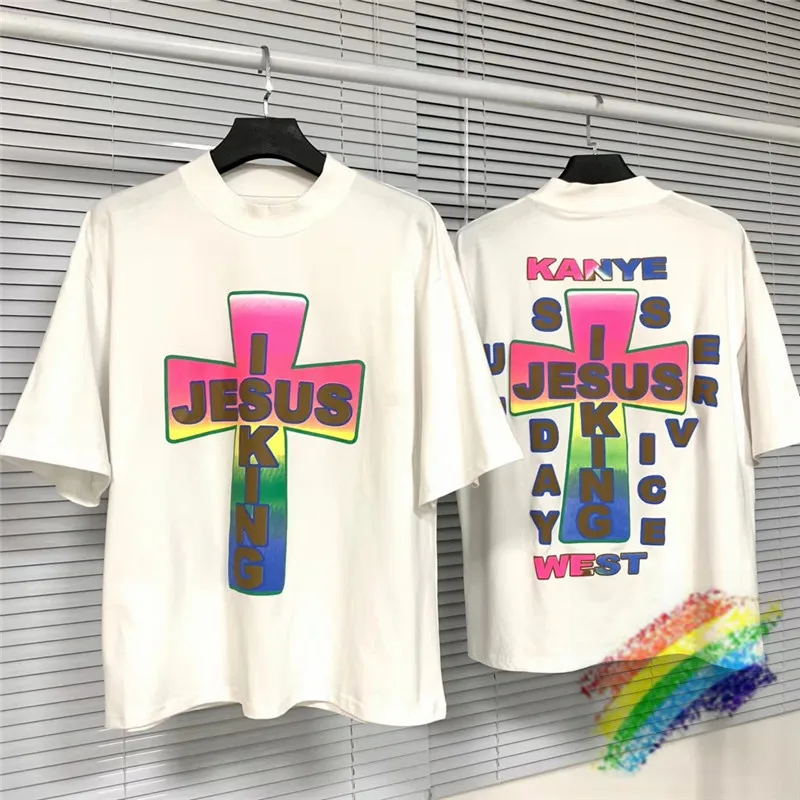 3D пены рисунком крестов Марк и надписью JESUS IS футболка KING для мужчин женщин 1:1