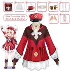 Аниме игра Genshin Impact аккаунт геншин импакт Косплей Kли  костюмы для косплея костюм горничной платья для взрослый  женщин детские костюмы для ролевых игр платье горничной комплекты Лоли костюм на Хэллоуин