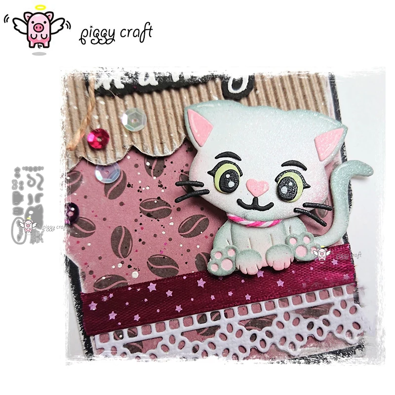 

Свинья, для рукоделия металлические высечки, формы, милый кот, украшение для скрапбукинга, бумажного ремесла, нож, лезвие, штампы, трафареты