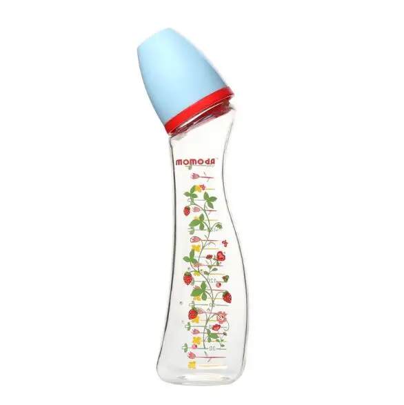 YON005-blue-150ml Детская Бутылочка для грудного молока, бутылочка для грудного вскармливания, бутылки стеклянные, антибликовое, дуговая, для новорожденных, бутылочка для кормления, 150 мл, 240 мл, YON005 - Цвет: YON005-blue-150ml