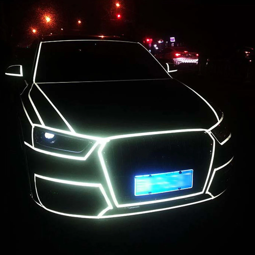 Автомобильный Стайлинг Ночная Волшебная светоотражающая лента 1 см* 5 м автомобильный корпус мотоцикл декоративный автомобильный стикер