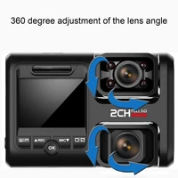 80 hot sales 2160p hd car camera night vision panoramic dual lens built in 400mah battery dvr dash cam for autos