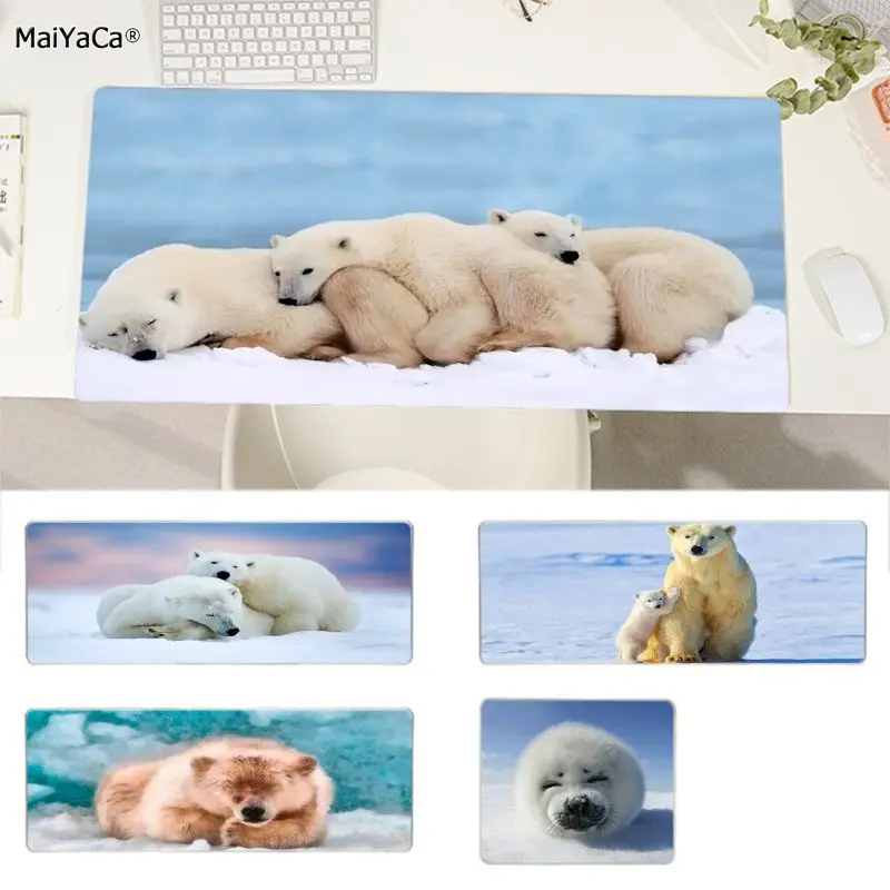 

Polar Bear Simple Design Silicone large/small Pad to Mouse pad Game Size for large Edge Locking Speed Version Game Keyboard Pad