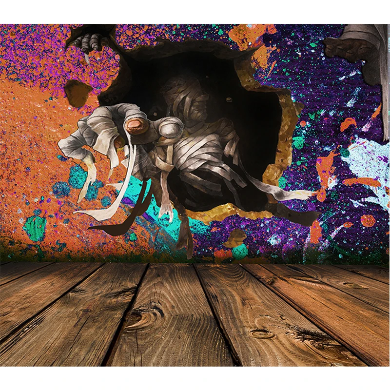 Nitree фон супер герой 3D панда печать фото студия реквизит Дельфин сломанная стена