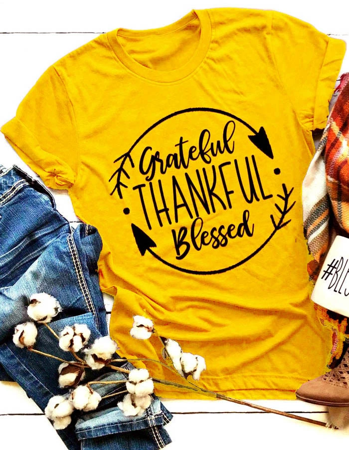 Кристиан благодарны Blessed футболка с изображением стрелки Графический лозунг