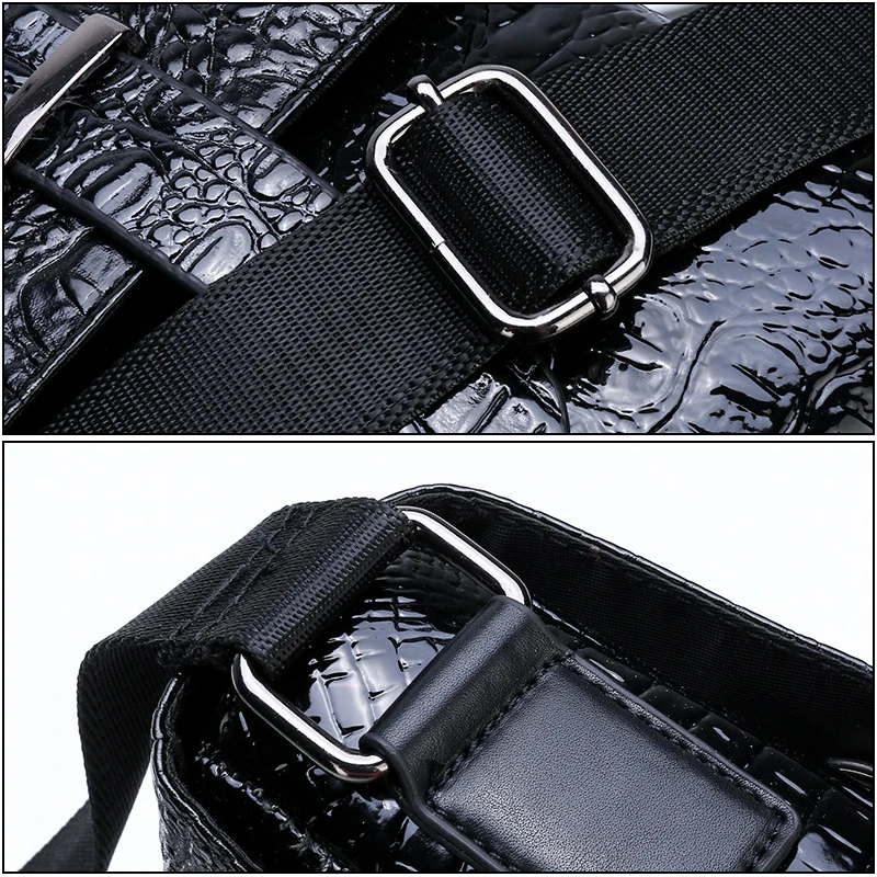 Крокодиловая сумка MVA для мужчин мужская на плечо/через плечо кожаные маленькие