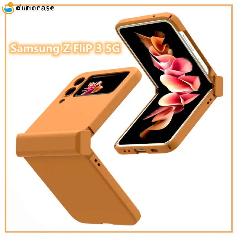 For Samsung Galaxy Z Flip 3 Case Hinge Full Protection Armor Shockproof Phone Cover for Galaxy Z Flip3 5G Zflip3 Skin Feel Funda