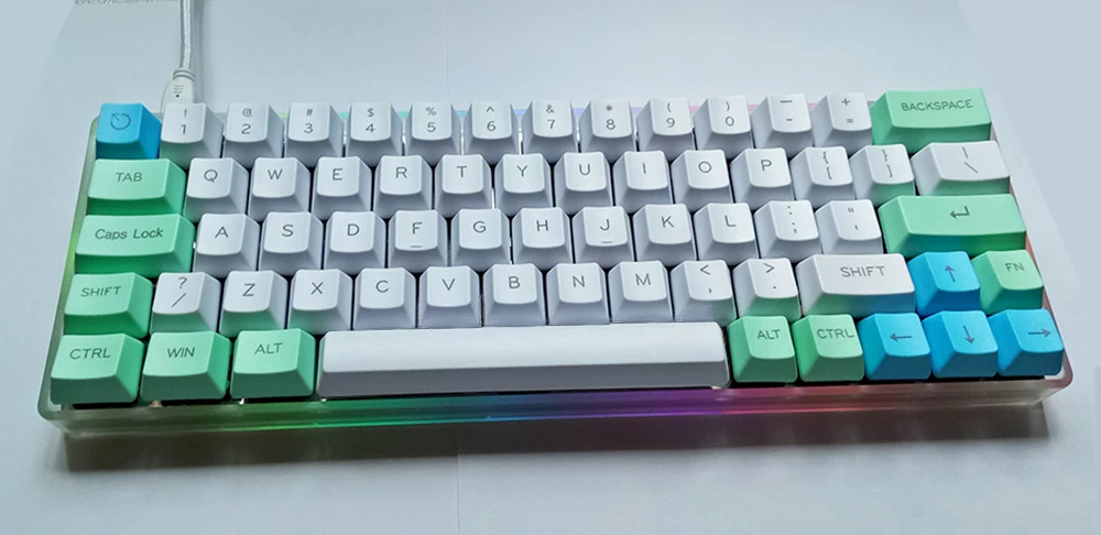 GH63 GH64 механическая клавиатура DIY Светодиодная подсветка RGB деревянный или
