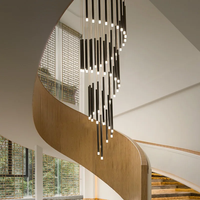 売却 スパイラル階段モダンLED吊り下げ式ランプ,ムード照明,モダンでミニマリスト,クリエイティブな個性,ヴィラ,階段に最適