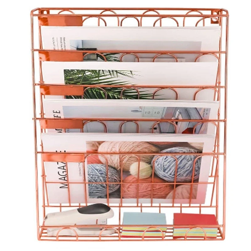 Европейские Простые розовые золотистые железные книжные полки настольные книги