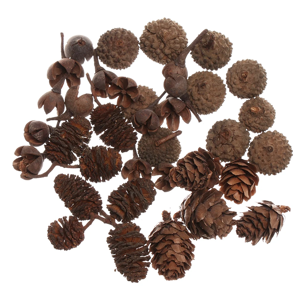 20 искусственных сосновых конусов желудь искусственный цветок крест фрукты