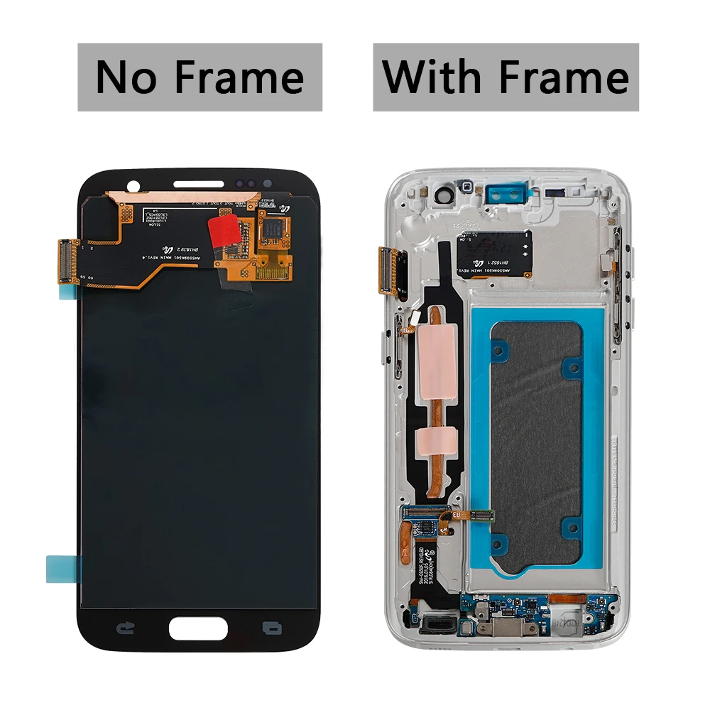 

Original AMOLED For Samsung Galaxy S7 Edge G935 LCD Display Touch Screen Digitizer with Frame For Samsung S7 G930F LCD Screen