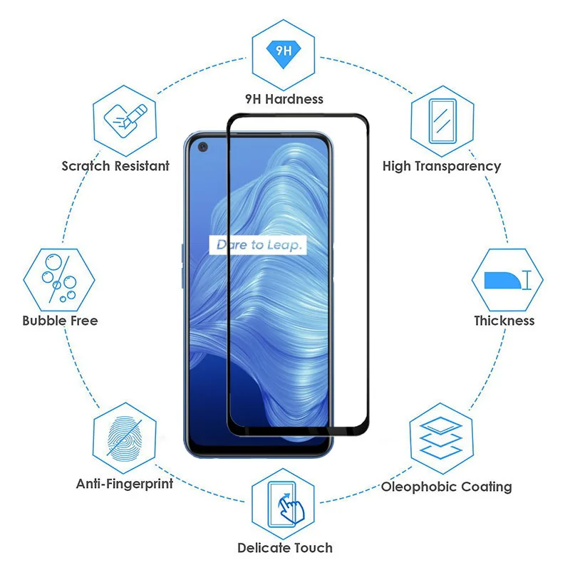 1~3 шт закаленное стекло для realme 7 5g 8 pro Защита экрана realme5i 5pro realmi 5i glass realme7 защитное