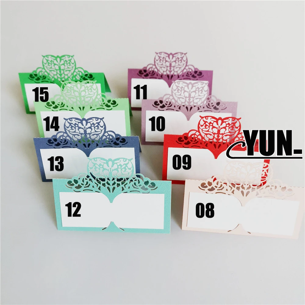 C. 100 шт./лот любовь сердце бумага виноград сиденье стол карты Лазерная резка