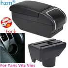 Подлокотник для Toyota Yaris, Vitz, Vios 2011-2017, двухслойный, большой объем, центральный, с подстаканником для воды, пепельница, USB зарядка